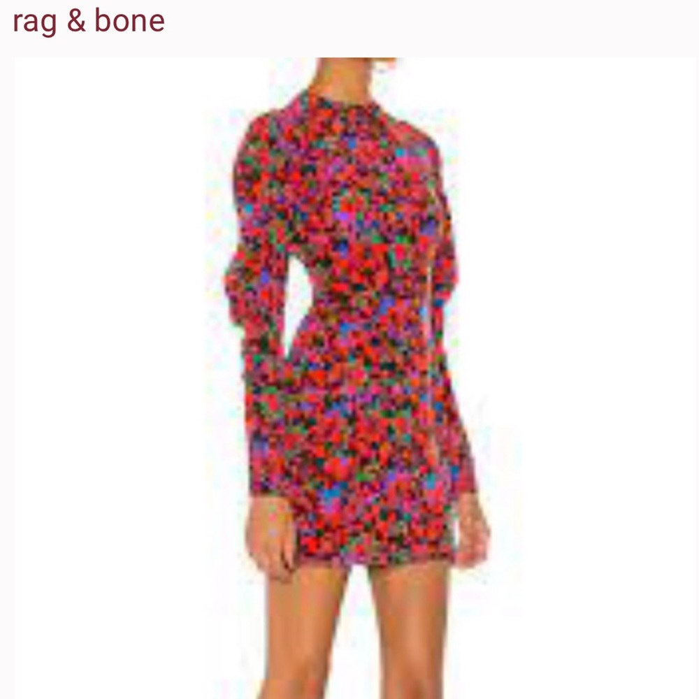 EASTER 🐣SALE! RAG & BONE 🤩 Stephanie Multi Ted Print Silk
